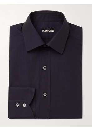 TOM FORD - Slim-Fit Cotton Shirt - Men - Blue - EU 38