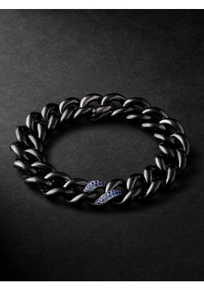 SHAY - Blackened Gold, Ceramic, Sapphire and Diamond Bracelet - Men - Black