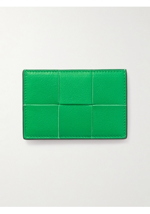 Bottega Veneta - Cassette Intrecciato Full-Grain Leather Cardholder - Men - Green