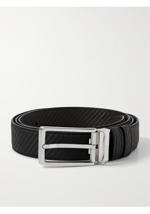 Dunhill - 3cm Reversible Striped Leather Belt - Men - Black - 42