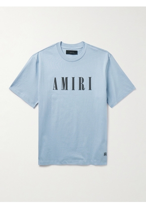 AMIRI - Logo-Print Cotton-Jersey T-Shirt - Men - Blue - XS
