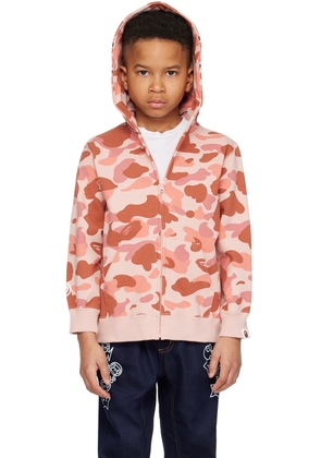 BAPE Kids Pink 1st Camo Shark Hoodie
