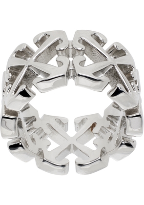 Off-White Silver Multi Arrow Ring