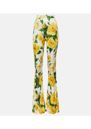 Dolce&Gabbana Floral high-rise flared pants