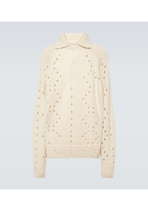 Givenchy Oversized pointelle wool polo sweater