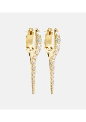 Melissa Kaye Lola Needle Small 18kt gold earrings with diamonds