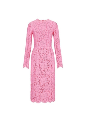 Dolce & Gabbana Lace Floral Midi Dress