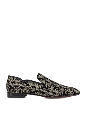Christian Louboutin Embroidered Loafers