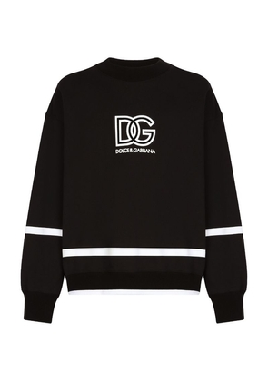 Dolce & Gabbana Cotton Dg Monogram Print Sweatshirt