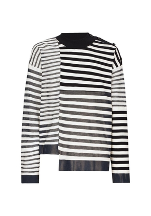 Dolce & Gabbana Asymmetric Striped Sweater