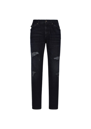 Dolce & Gabbana Distressed Straight Jeans