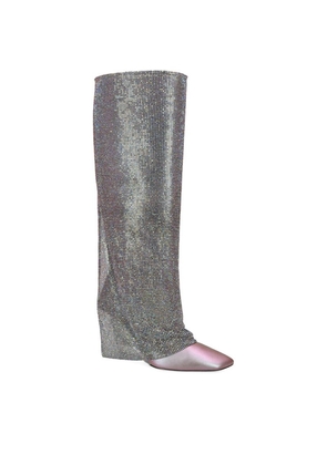 Benedetta Bruzziches Crystal-Embellished Christine Knee-High Boots 95
