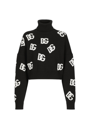 Dolce & Gabbana Wool Logo Rollneck Sweater