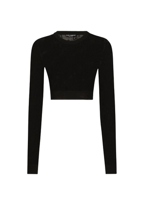 Dolce & Gabbana Cropped Logo Sweater