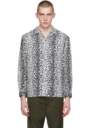 WACKO MARIA Black & White Leopard Shirt
