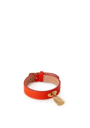 Mulberry Women's Padlock Leather Bracelet - Coral Orange