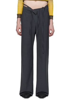 Ottolinger SSENSE Exclusive Gray Double Fold Trousers