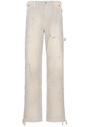 Rhude Reza Double Knee Pant in Elephant - Light grey. Size L (also in XL).