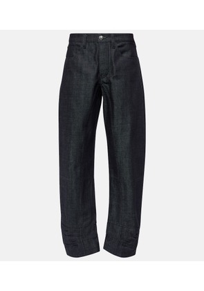 Jil Sander Tapered cropped mid-rise jeans
