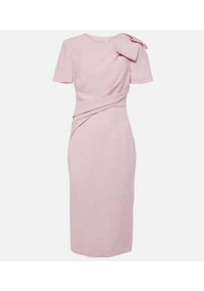 Roland Mouret Bow-detail wool and silk midi dress