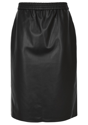 Wolford Faux Leather Midi Skirt - Black - S (UK8-10 / S)