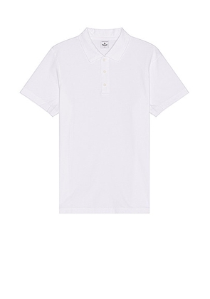 Reigning Champ Lightweight Jersey Polo in White - White. Size L (also in M, S, XL/1X).