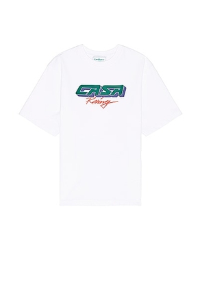 Casablanca Casa Racing 3d Printed Oversized T-shirt in Casa Racing - White. Size L (also in M, S).