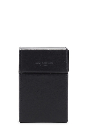 Saint Laurent Cigarette Box in Nero - Black. Size all.