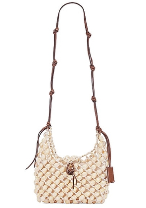 Staud Vacanza Shell Shoulder Bag in Natural & Tan - Neutral. Size all.
