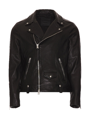 ALLSAINTS Milo Biker Jacket in Black. Size L, S, XL, XXL.