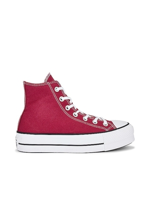 Converse Chuck Taylor All Star Lift Sneaker in Wine. Size 7.5.