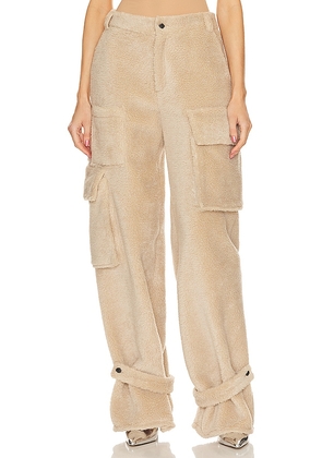 CULTNAKED Fluffy Trousers in Beige. Size XS.