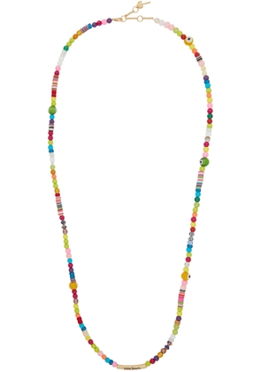 Palm Angels Multicolor Long Logo Rainbow Necklace