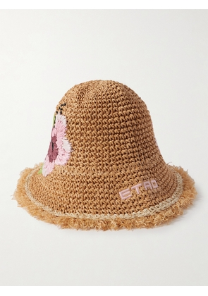 Etro - Frayed Woven Raffia Bucket Hat - Neutrals - S,M,L