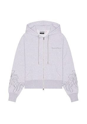 House of Sunny Odyssey Hoodie in Grey. Size M, S.