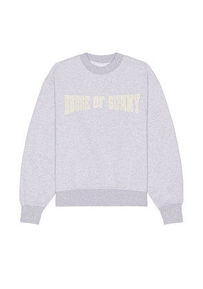 House of Sunny The Family Crew Sweatshirt in Grey. Size M, S, XL/1X.