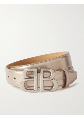 Balenciaga - Monaco Metallic Leather Belt - Neutrals - 75,80,85,90