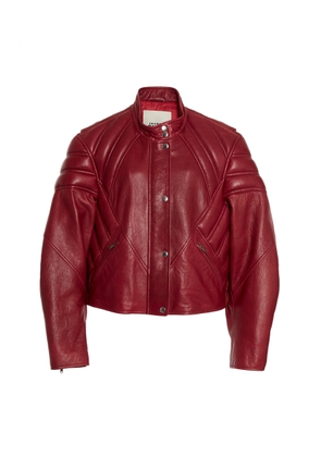 Chady Leather Jacket - Purple - FR 38 - Moda Operandi