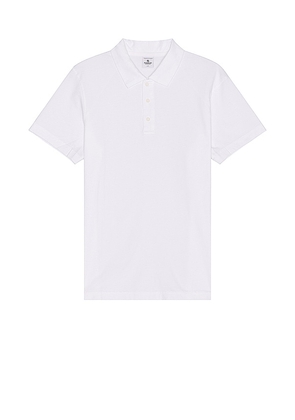 Reigning Champ Lightweight Jersey Polo in White. Size S, XL/1X.