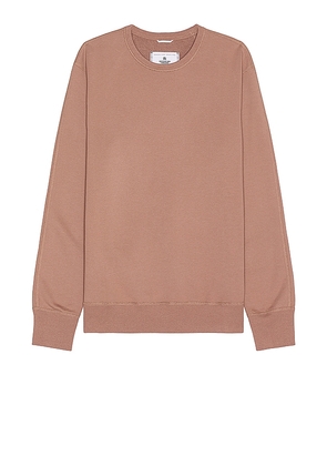 Reigning Champ Midweight Terry Crewneck in Rose. Size M, S, XL/1X.