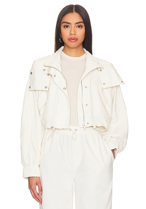 WellBeing + BeingWell Mariposa Hooded Jacket in White. Size M, S, XL, XS, XXS.