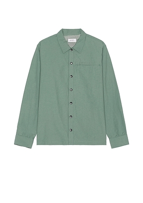 SATURDAYS NYC Ryan Utility Long Sleeve Shirt in Green. Size M, S, XL/1X.