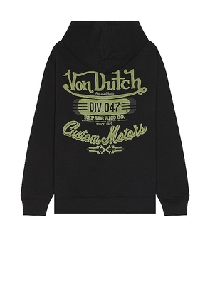 Von Dutch Custom Motors Graphic Hoodie in Black. Size L, S, XL/1X.