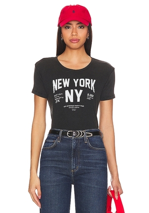 The Laundry Room Welcome To New York Baby Rib Tee in Black. Size L, S, XS.