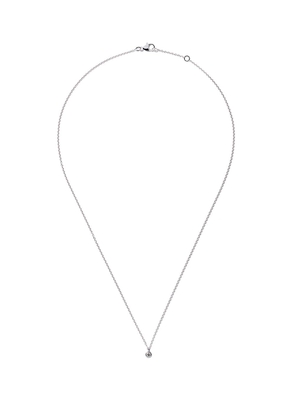 De Beers Jewellers 18kt white gold My First De Beers one diamond pendant necklace - Silver