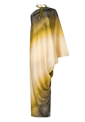 Silvia Tcherassi Inu gradient-effect silk gown - Gold