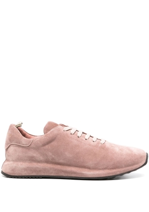 Officine Creative lace-up suede sneakers - Pink