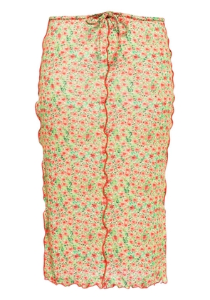 SIEDRES Joa floral ribbed skirt - Multicolour