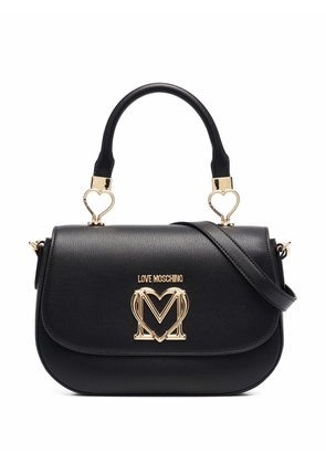 Love Moschino logo-plaque tote bag - Black