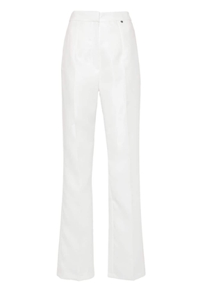 NISSA straight-leg taffeta trousers - White